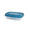 4 Pack 4 Cup Rectangle Plastic Food Storage Containers, Semi Durable Meal Prep Lunch Containers for Family Daily Use