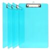 4 Pack A4 Plastic Clipboard with Ruler Metal Clip Clipboard with Hook