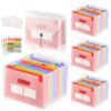 4 Pack Accordion File Organizer - Portable 13 Pockets Document Organizer