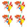 4pack Animal Windmills Colorful Outdoor Garden Decoration Colorful Wind Spinner for and Adults Fun Animal Shape Windmills