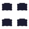 4 Pack Basket Label Clips, Reusable Chalkboard Labels for Storage Bins, Removable Clip On Basket Tags for Pantry, Closet, Shelf, Kitchen, Office and Home Organization, Black Butterfly Style