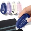 4 Pack Double Sided Tape Roller, Scrapbook Supplies, Glue Tape Roller for Crafts, Double-Sided Adhesive Tape Runner for Scrapbooking, School Office Journaling Supplies (5805-1（full color）, 4 Pack)