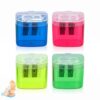 4 Pack Dual Hole Manual Pencil Sharpeners with Lid for Students School Office Home