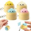 4Pack Keyboard Fidget Toy–Funny Faces Clicker, Anxiety Stress Relief Fidget Toys for Adults & Kids, Portable Keychain Clicker Toy for Work Travel Home Party Gifts
