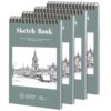 4 Pack Small Sketch Books, 5.5 x 8.5 Inch Mini Sketchbook, 68lb/100gsm Spiral Bound Small Sketch Pad, Acid Free Art Supplies Drawing Painting Sketchbook for Kids, Beginners, Artists (30 Sheets Each)