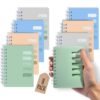 4 Pack Small Spiral Notebooks 3 x 5 Pocket Notebook College Ruled Hardcover