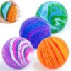 4 Pack Squishy Round Stress Ball Bulk, Squishies Slow Rising Stress Balls for Adults Kids, Sensory Fidget Toys for Anxiety Relief, Small Squishy Toys for Classroom Prizes Party Favors