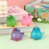 4 Pack Sugar Bird Squishy Squeeze Toys, Glitter Gel-Filled Sensory Fidget Items for Kids & Adults, Soft Tactile Bird-Shaped Objects for Desk Decor, Classroom Prizes and Party Favors (4 Pack Birds)