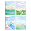 4PC-A5 Thick Rubber Cover Word Book Fresh Rubber Cover Book -A5 English
