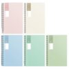 4PC- Students' Notebook with Thickened Coil Loose-Leaf Pages and Horizontal Lines-Sweet Department [A5/60 Sheets]