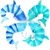 4 Pcs 3D Sensory Toys Printed Articulated Dolphin Fidget Toy Ocean Shark Decompression Toys Fun Sensory Stress Reliever Toy for Children Adults Articulated Fidget