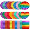 4pcs 5in Random Pop Bubble Fidget Sensory Toys, Pop Toy Bulk for Party Favor, Classroom Student Prizes Easter Basket Goodie Bag Stuffers Christmas Valentine Gift for Kid
