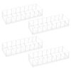 4 Pcs Acrylic Makeup Organizers, 8 Spaces Vanity Organizer, Acrylic Drawer Organizer, Lipstick Organizer, Drink Packet Organizer, Eyeshadow Palette Organizer, Countertop Makeup Organizer for Drawer