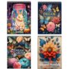 4Pcs Coloring Books for Adults Relaxation Coloring Book for Women Spiral Bound Printed On One Side
