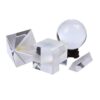 4pcs K9 Optical Glass Set 40mm 50MM 60MM Cube Lens Ball Prism Pyramid