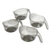 4 PCS Kitchen Rice Washer Strainer with Ergonomic Handle, Transparent Drain Colander Bowl, Portable Washing Sieve for Rice, Leafy Greens, Fruits (gray)