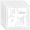 4 Pcs Military Protractor Map Exploration Protractor Maps Reading and Grid Coordinate Reader for Outdoor Enthusiasts Teachers Students