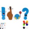 4 Pcs Punctuation Pal Magnets,Punctuation Pals Magnetic Whiteboard Accents with 6 Magnetic Nails,6 Inches Tall and 3 Inches for the Period, Blackboard, for Refrigerator, School Use，4 pcs
