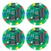 4Pcs Soldering Practice Kit, DIY NE555 CD4017 Lucky Electronic Rotary Wheel Project with Colorful LED Lights, Practical STEM Circuit Board Training Set for Beginner Makers and Students