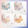 4PCS Stained Glass Style Butterfly Bookmarks, Aesthetic Colorful Metal Book Mark with Chain, Vintage Page Markers for Book Lovers, Reading Women, Unique Butterflies Bookmark Gifts