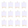4 Pcs White Painting Canvas, Blank Stretched for Mini Art