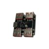 4 Port USB Expansion Board for Study Setup, Type-C Male Input and 4 USB-a Ports, Small Desk Hub Adapter for Organized Daily Device Links