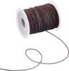 4Roll 109 Yards/100M Polyester Elastic Cord 0.8mm Stretchy String Bulk Coconut Brown Bracelets Beading Sewing Cords with Spool