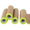 4 Rolls Pre-Taped Paper for Painting, 17.7 in x 49.2 ft Tape and Drape Painters Paper, Paint Adhesive Protective Paper Roll for Covering Skirting, Door Frames, Cars