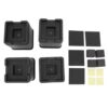 4 Set Multifunctional Stackable Furniture Risers for Sofa, Bed, Table, Chair – Double-Sided Adhesive Bottom, Extra Storage Space, Robot Vacuum Friendly, Rounded Corners