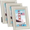 4x6 Picture Frames, 3 PK, Gray Beech, Distressed Pattern, Rustic, Heritage