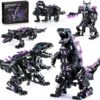 5-in-1 STEM Dinosaur Robot Building Kit, 935PCS App & Remote Control, Rebuild into T-Rex, Triceratops, Crocodile, Robot & Monster, Engineering Gift for Boys & Girls Ages 8+
