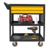 5-Tier Utility cart with Drawers 400 lbs Steel with 2 Drawers