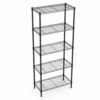 5-Tier Wire Shelving Unit, Heavy Duty Metal Storage Rack, Adjustable Utility Shelf Organizer for Kitchen, Pantry, Garage, Office, 21.3 x 11.4 x 59.1 Inches, Black