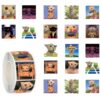 500 Pcs Cartoon Cat Stickers Roll - Waterproof Vinyl Decals for Laptop, Luggage, Journal | Cute Accessory Designs for Teens & Adults
