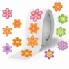 500Pcs Cute 1 Inch Round Spring Floral Vinyl Stickers Roll, Colorful Daisy Flower Waterproof Decals for Water Bottle Laptop Journal Scrapbooking Envelope Sealing Kids DIY Craft Gift Packaging Decor