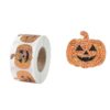 500 Pcs Halloween Stickers Roll, Assorted Pumpkin Ghost Self-Adhesive Paper Labels, Bulk Holiday Sealing Stickers for Small Business Packaging Kids Classroom Crafts