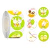 500Pcs Happy Easter Stickers Seal Label Sticker for Easter Party Gift Decors Sticker Roll Adhesive Seal Labels Stickers