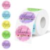 500 PCS Thank You Stickers- 1.5 Inch Holographic Thank You Stickers for Small Business- Rainbow Glitter Thank You Sticker for Small Business Packaging, Envelopes, Gift Bags / 5 Colors