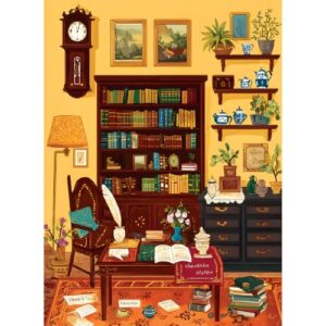 500 Piece Puzzle for Adults, Artist Studio Jigsaw Puzzle 500 Pieces, Cozy Library Painting Room Puzzle, Recycled Cardboard Adult Puzzles, Challenging Home Decor Gift for Adults Seniors, 20.5 x 15 in