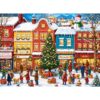 500 Piece Puzzle for Adults, Christmas Winter Town Jigsaw Puzzle, Snowy Holiday Village Puzzle 500 Pieces, Festive Market Scene, with Letters on Back, Cozy Adult Puzzles Home Decor Gift, 20.5 x15 in