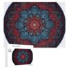 500 Piece Puzzle for Adults Red and Blue Circular Pattern Jigsaw Puzzle with Storage Box Challenging Wooden Puzzles for Various Holiday Party Family 20.5x15 in