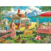 500 Piece Puzzle for Adults,Retro Lakeside Van Family Animal Puzzle,Mountain Lake Picnic Jigsaw Puzzle 500 Pieces,Challenging Recycled Board Puzzle for Home Decor, for Seniors,20.5 * 15in