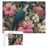 500 Piece Puzzle for Adults Tropical Ornate Pattern Jigsaw Puzzle with Storage Box Challenging Wooden Puzzles for Various Holiday Party Family 20.5x15 in