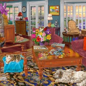 500 Piece Puzzles for Adults - Cottage Puzzle Licensed by Joseph Burgess - Cozy Sanctuary - Enjoy Your Peace