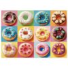 500 Piece Puzzles for Adults, Colorful Donut Puzzle with Numbers on Back, Challenging Family Game Party Decor Gifts, 20×14 Inch Home Art Decoration Puzzle