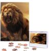 500 Piece Puzzles for Adults Personalized Wooden Puzzles Angry Roaring Lion Jigsaw Puzzles Gift Custom Puzzle from Photos Challenging Puzzles for Family Wedding Christmas Birthday Gifts 20.4 x 15 in