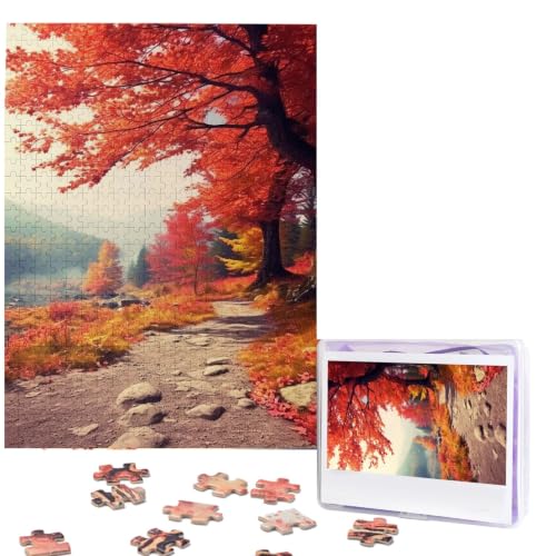 500 Piece Puzzles for Adults Personalized Wooden Puzzles Autumn Landscape Jigsaw Puzzles Gift Custom Puzzle from Photos Challenging Puzzles for Family Wedding Christmas Birthday Gifts 20.4 x 15 in