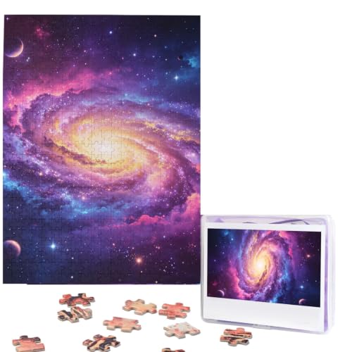 500 Piece Puzzles for Adults Personalized Wooden Puzzles Colorful Galaxy Jigsaw Puzzles Gift Custom Puzzle from Photos Challenging Puzzles for Family Wedding Christmas Birthday Gifts 20.4 x 15 in