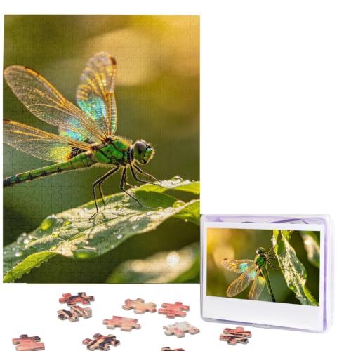 500 Piece Puzzles for Adults Personalized Wooden Puzzles Dragonfly Jigsaw Puzzles Gift Custom Puzzle from Photos Challenging Puzzles for Family Wedding Christmas Birthday Gifts 20.4 x 15 in