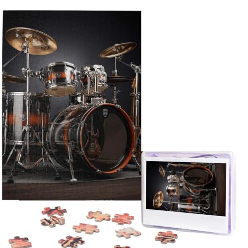 500 Piece Puzzles for Adults Personalized Wooden Puzzles Drum Set Jigsaw Puzzles Gift Custom Puzzle from Photos Challenging Puzzles for Family Wedding Christmas Birthday Gifts 20.4 x 15 in